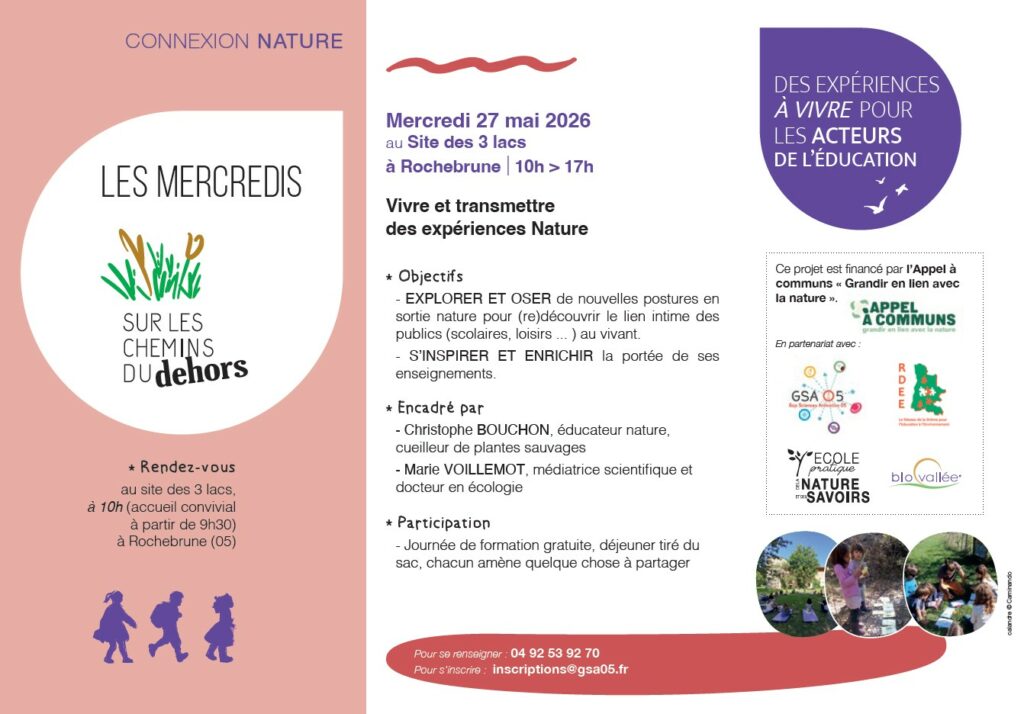 Formation \"Vivre et transmettre des expériences Nature\"